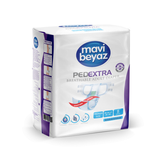 Mavi Beyaz Adult Diaper